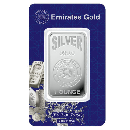 1oz Silver Bar in Certified Blister | Emirates Gold