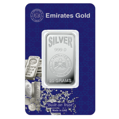 20g Silver Bar in Certified Blister | Emirates Gold