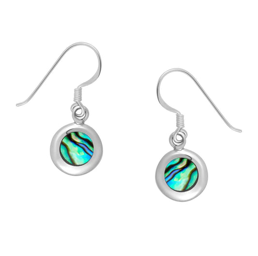 Abalone Round Earrings