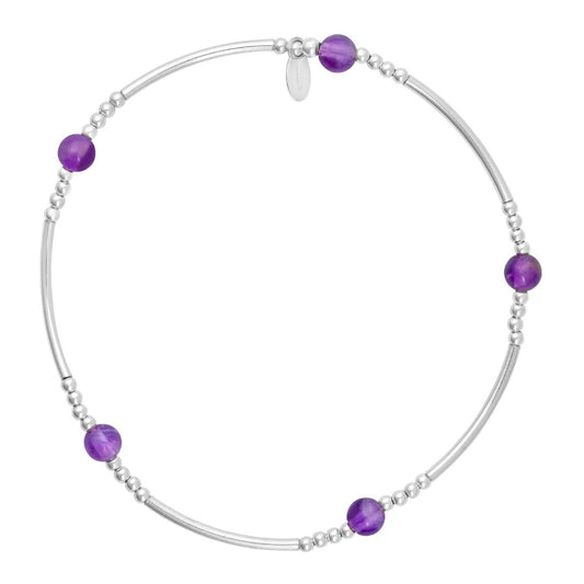 Amethyst Beaded Bracelet