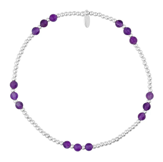 Beaded Amethyst Bracelet