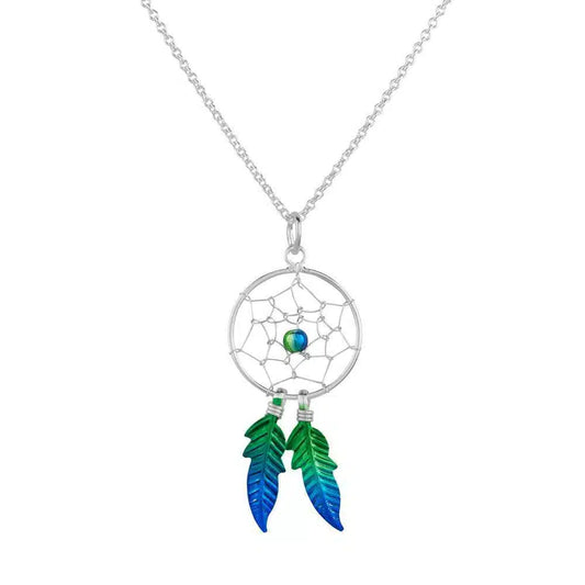 Green Dreamcatcher Necklace