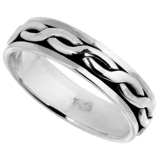 Elegant Silver Spinner Ring