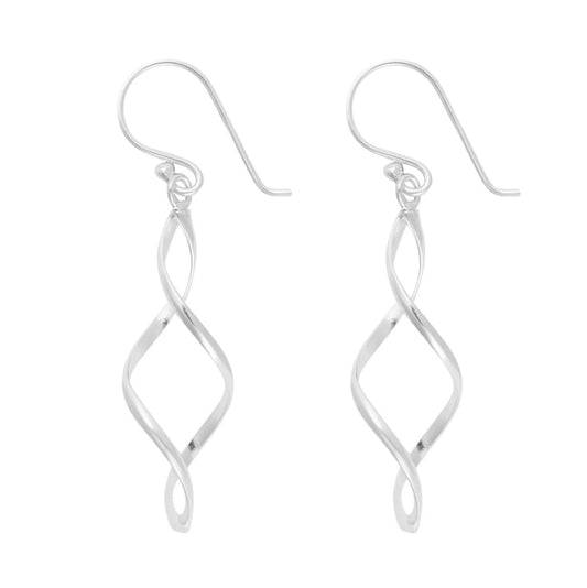 Beautiful Silver Spiral Earrings