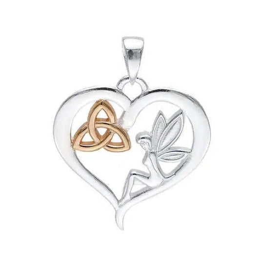 Fairy Triquetra Heart Pendant