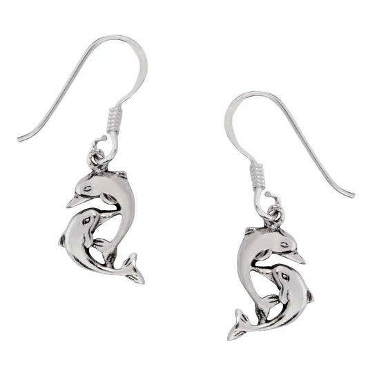 Lovely Double Dolphin Earrings