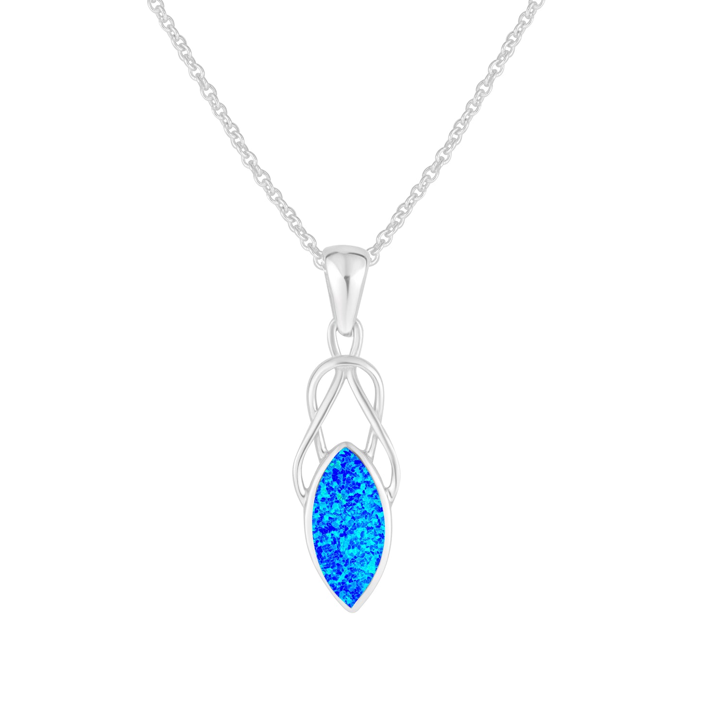 Blue Opal Knot Necklace