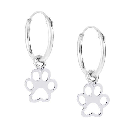 Paw Print Hoops