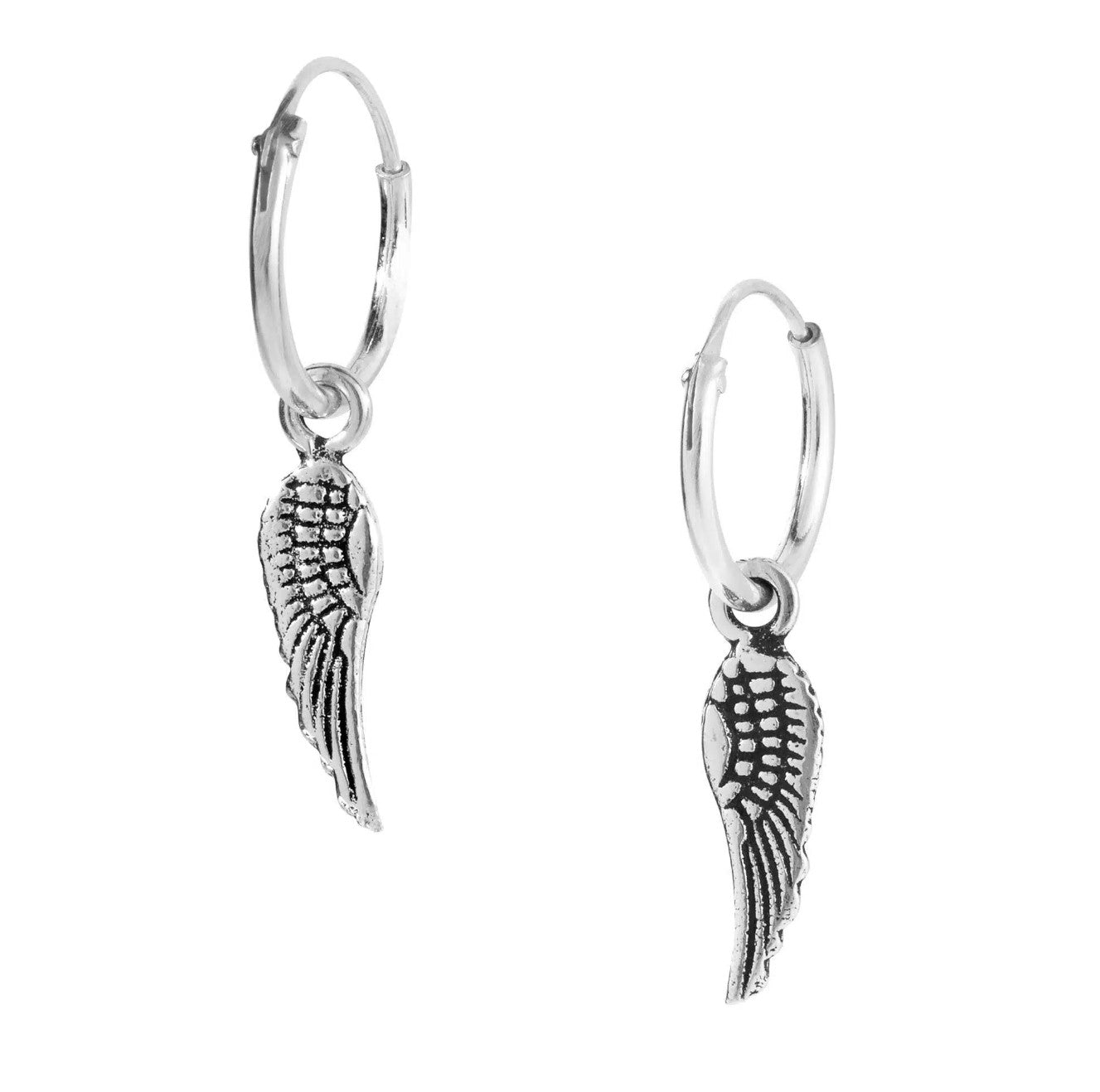 Pretty Angel Wing Hoops