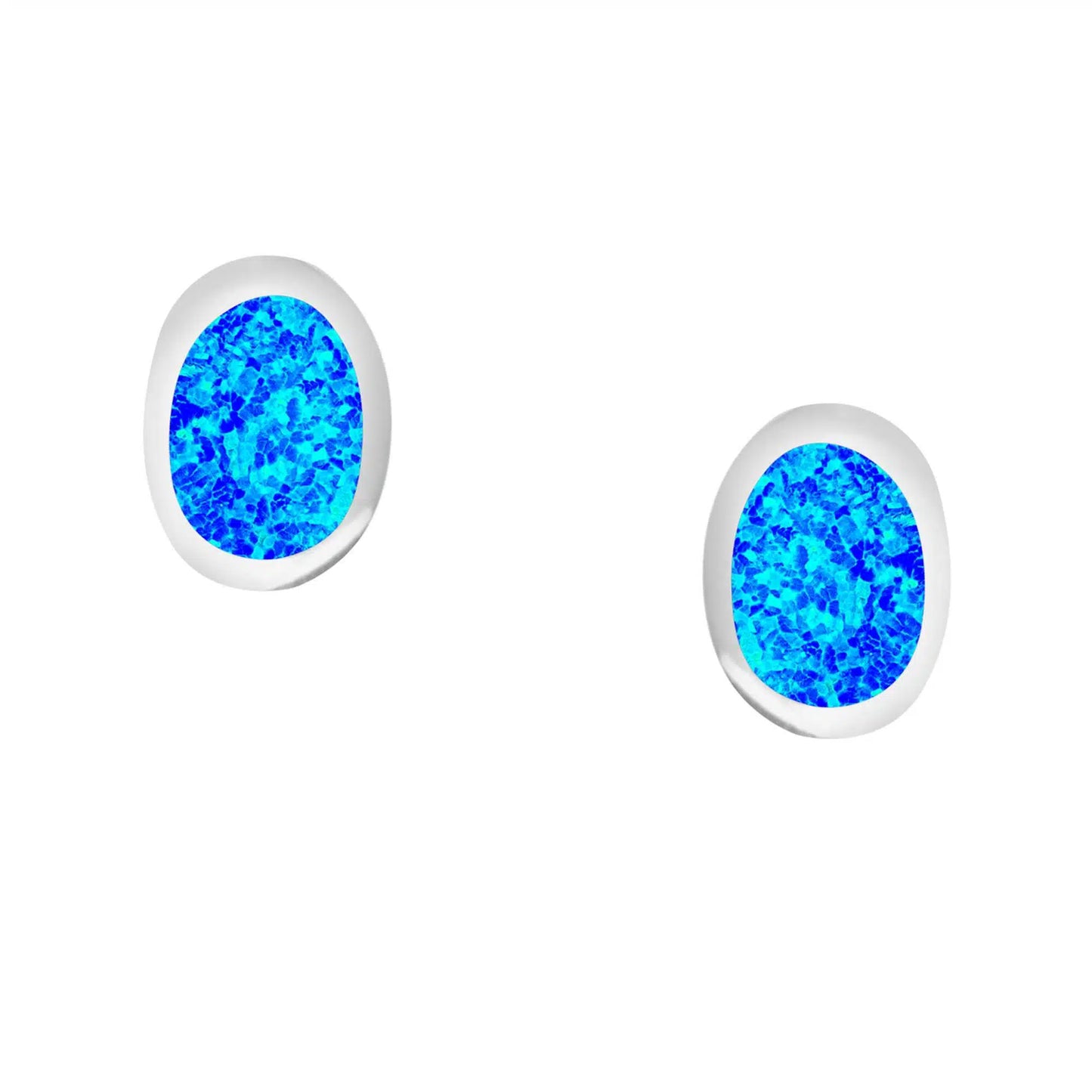 Pretty Blue Opal Studs