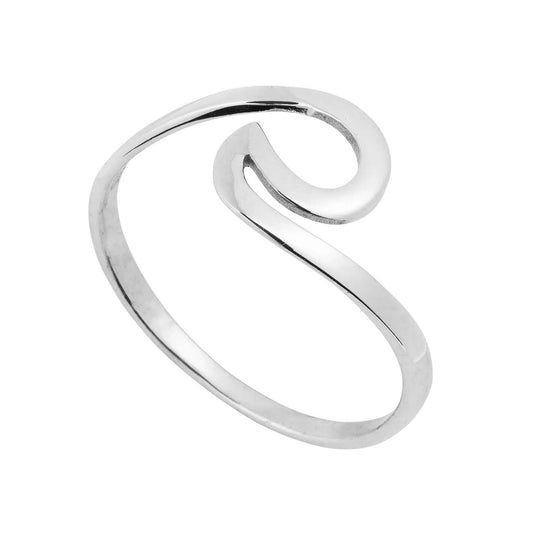 Stylish Silver Wave Ring