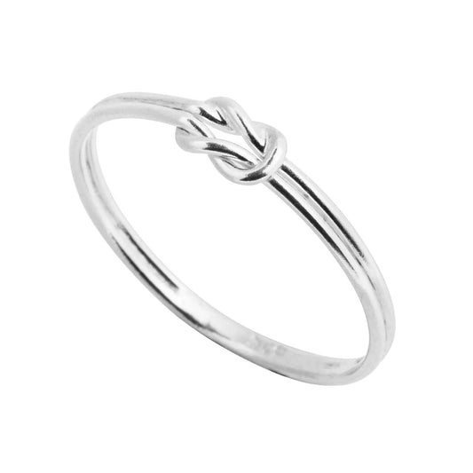 Delicate Silver Knot Ring