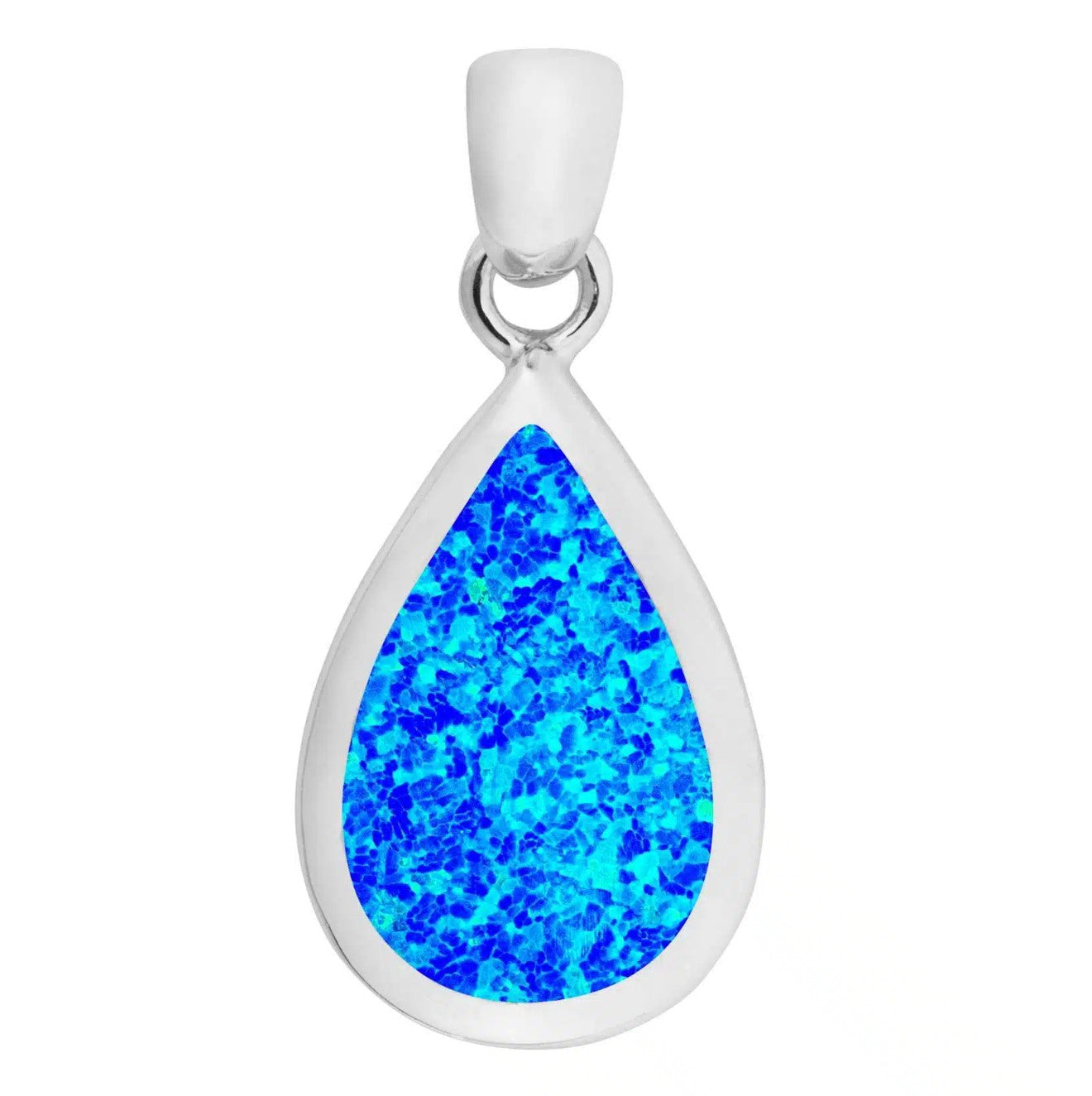 Stunning Blue Opal Teardrop Pendant