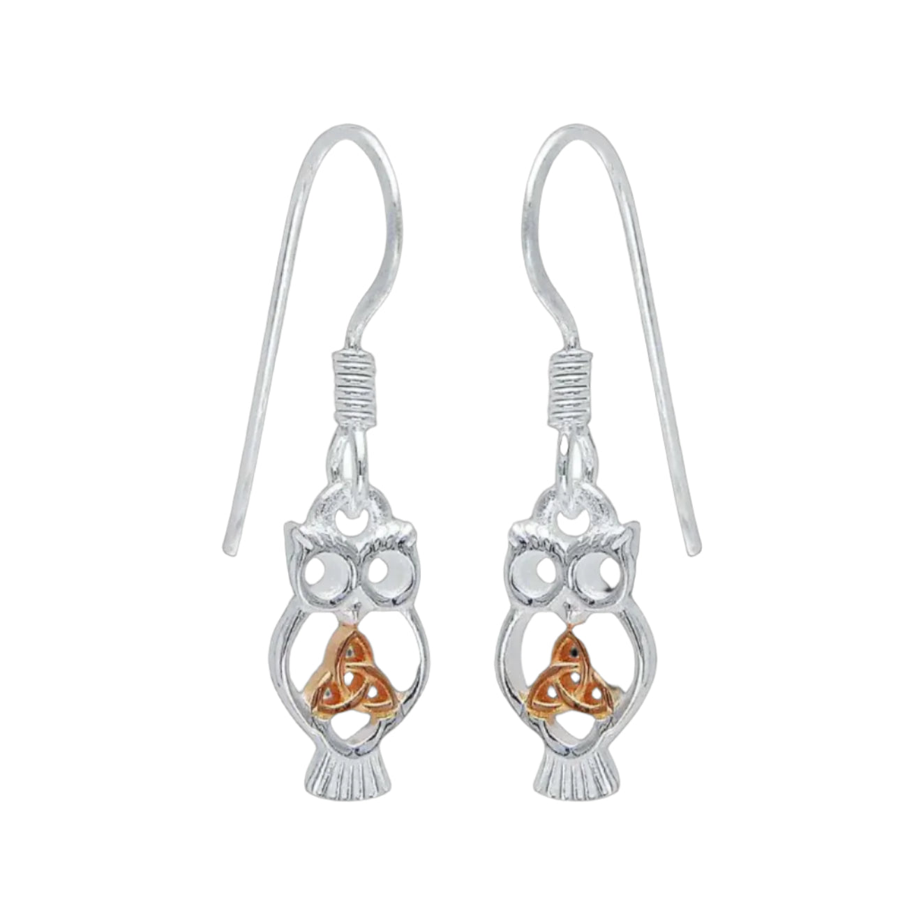 Trinity Knot Owl Earrings