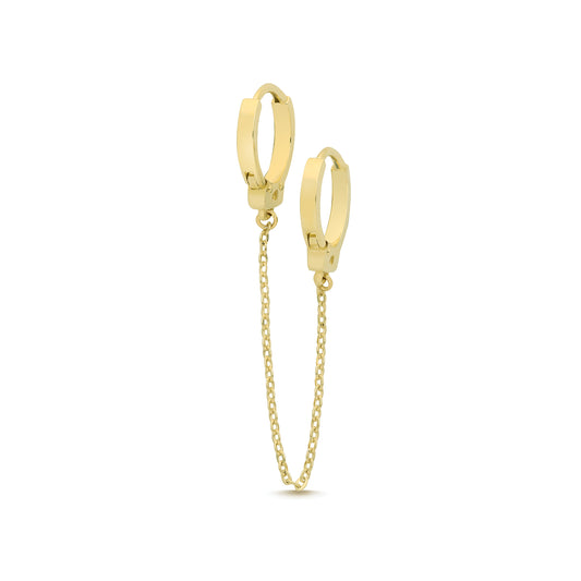 9ct Yellow Gold Handcuff Chain Single Earring