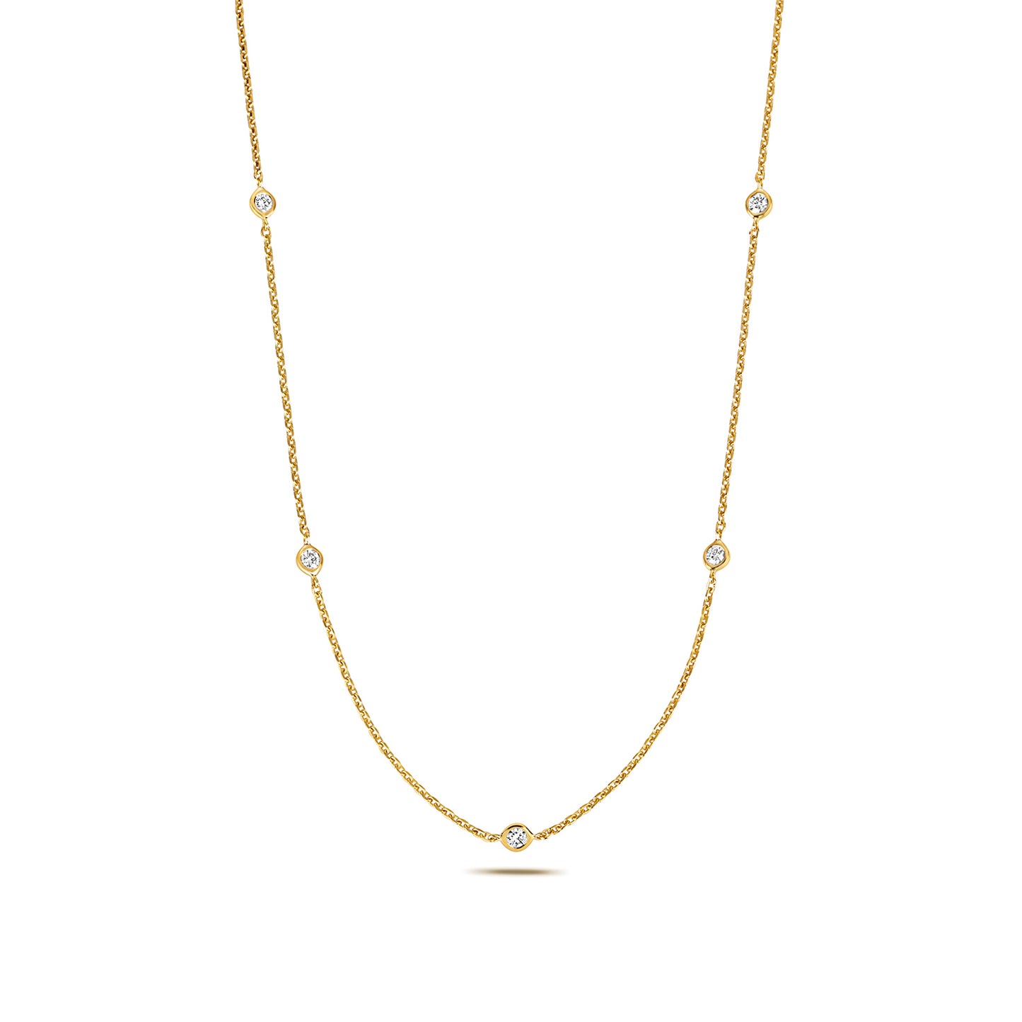 18K Radiate Elegance with Our Natural Diamond Necklace