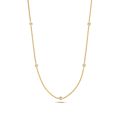 18K Radiate Elegance with Our Natural Diamond Necklace