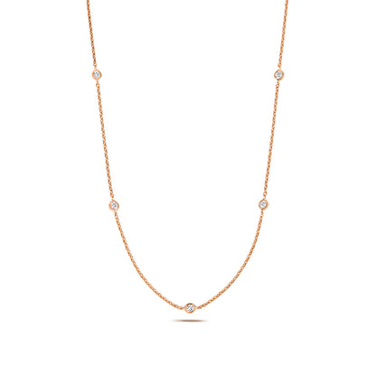 18K Radiate Elegance with Our Natural Diamond Necklace