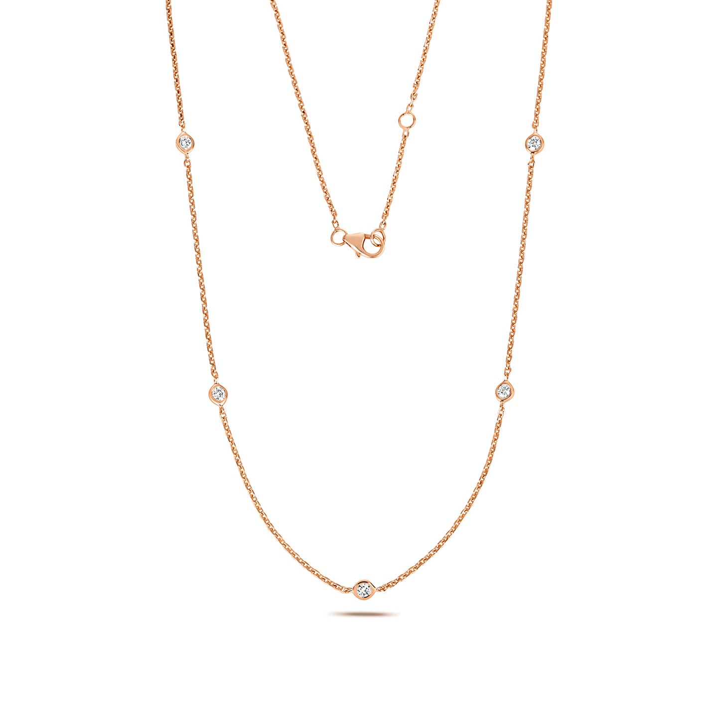 18K Radiate Elegance with Our Natural Diamond Necklace