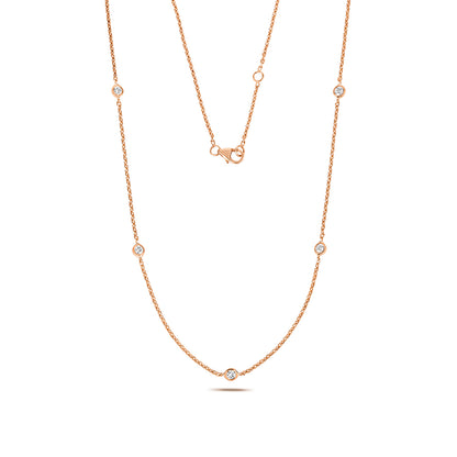 18K Radiate Elegance with Our Natural Diamond Necklace