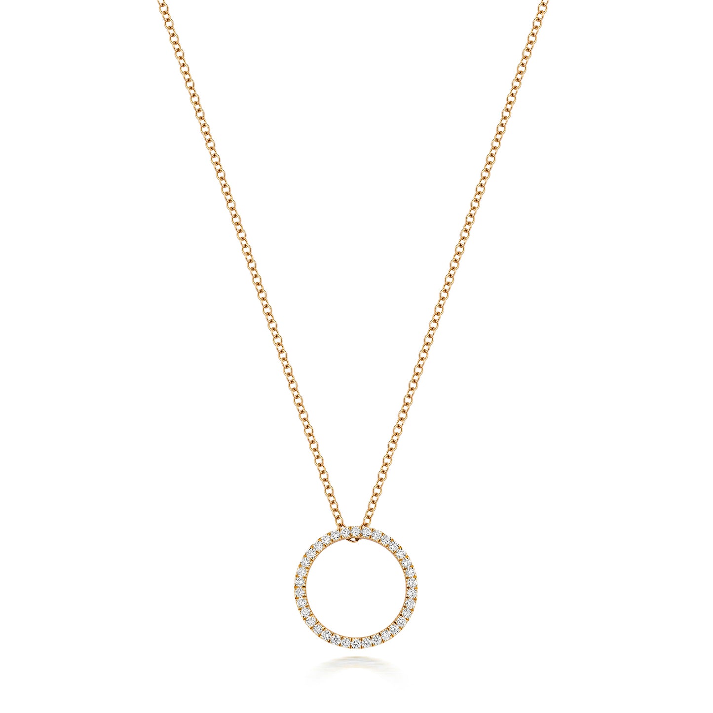 Natural Diamond Circle Necklace