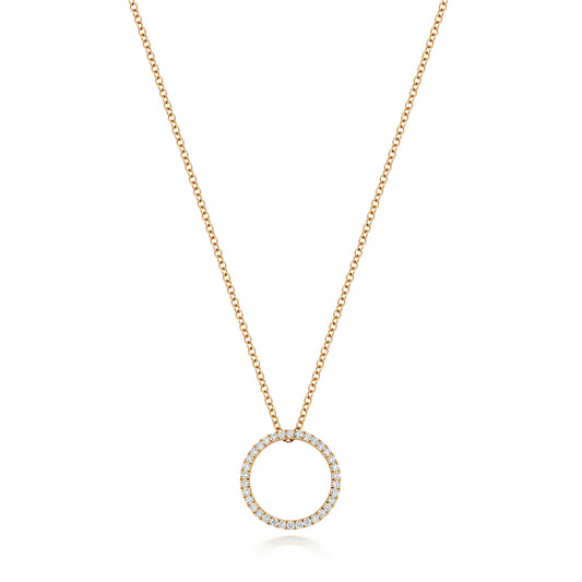 Natural Diamond Circle Necklace