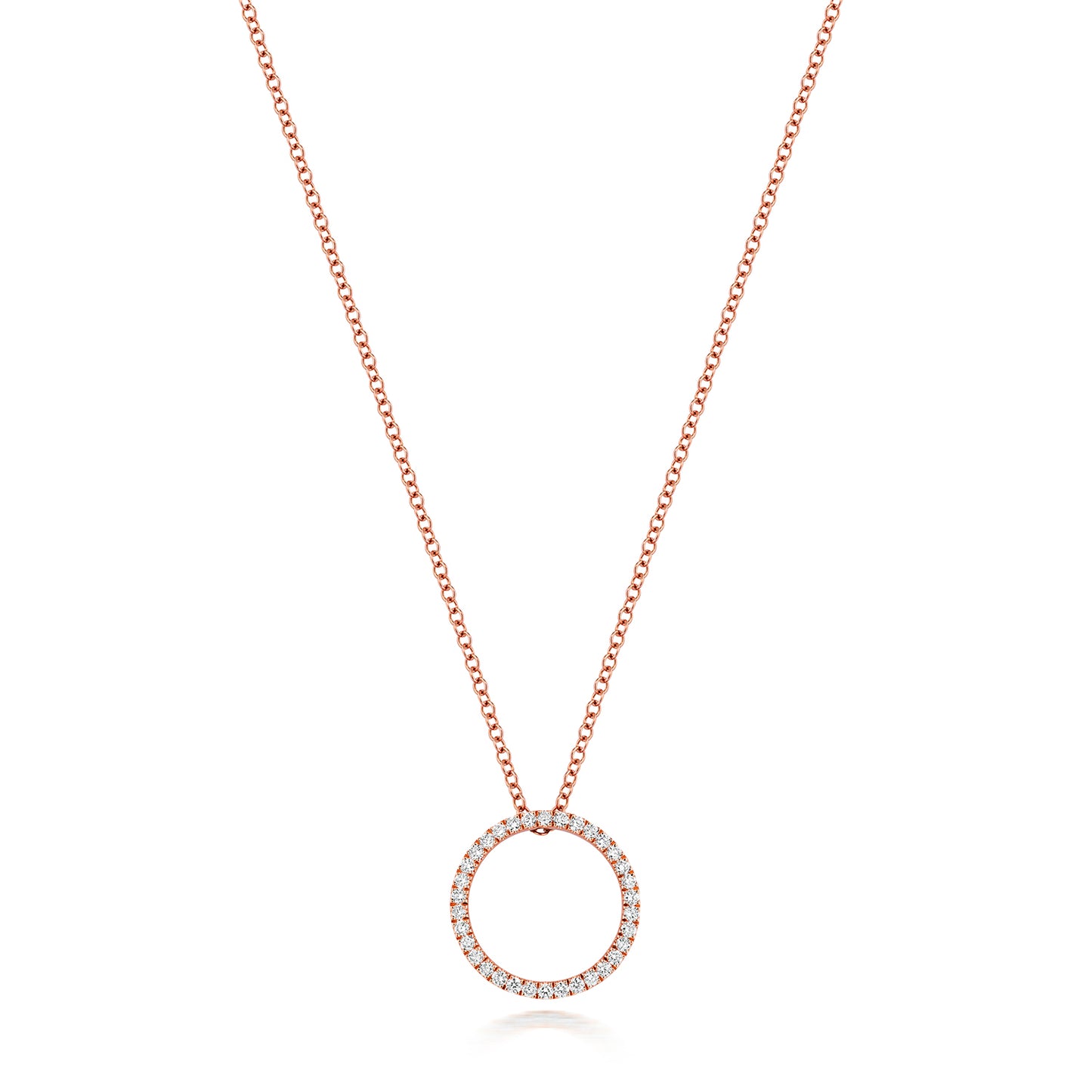 Natural Diamond Circle Necklace