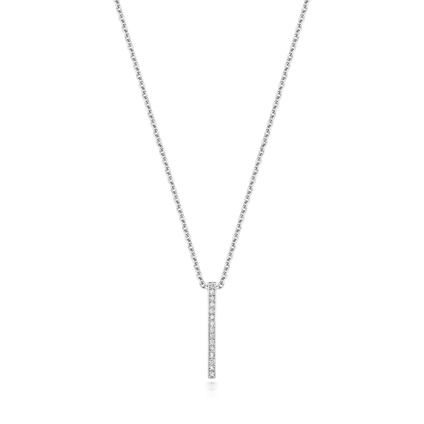 Natural Diamond Bar Necklace