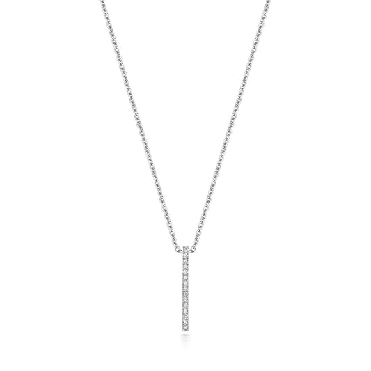 Natural Diamond Bar Necklace