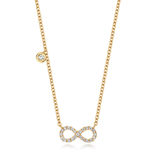 Natural Diamond Infinity Necklace