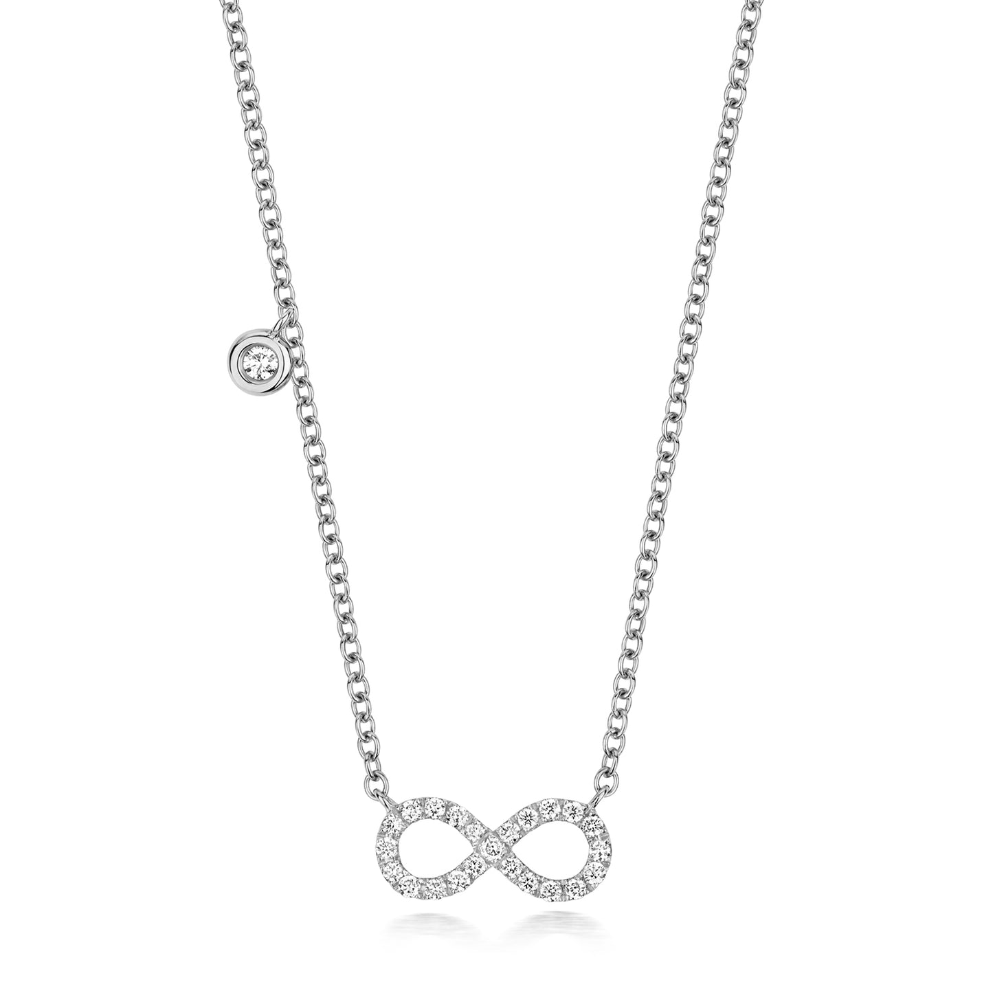 Natural Diamond Infinity Necklace