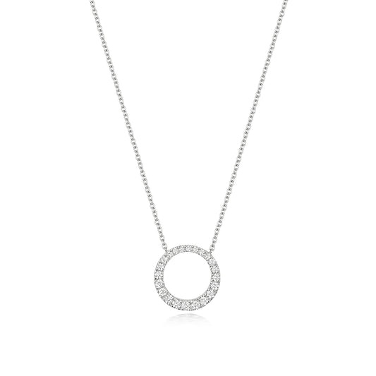 Natural Diamond Circle Necklace