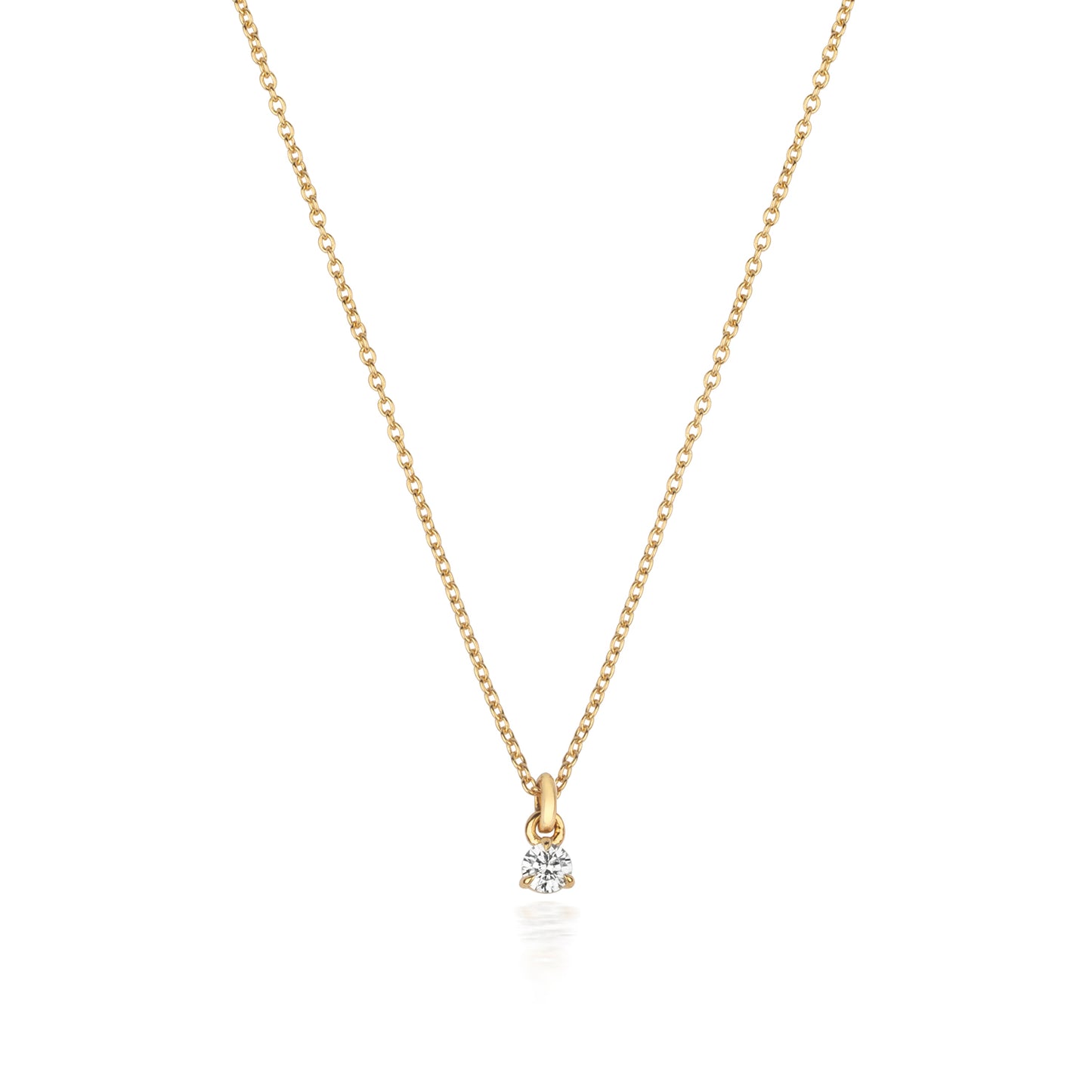 Natural Diamond 3-Claw Necklace