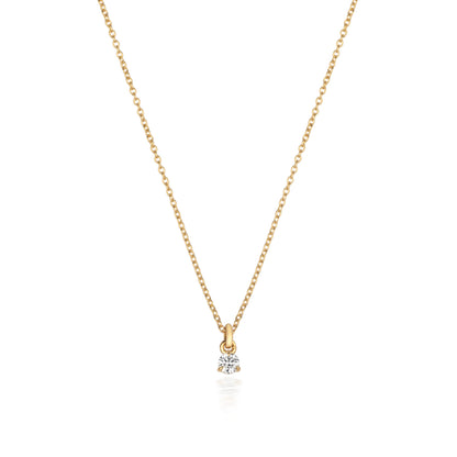 Natural Diamond 3-Claw Necklace