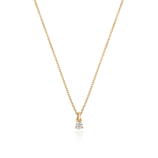 Natural Diamond 3-Claw Necklace