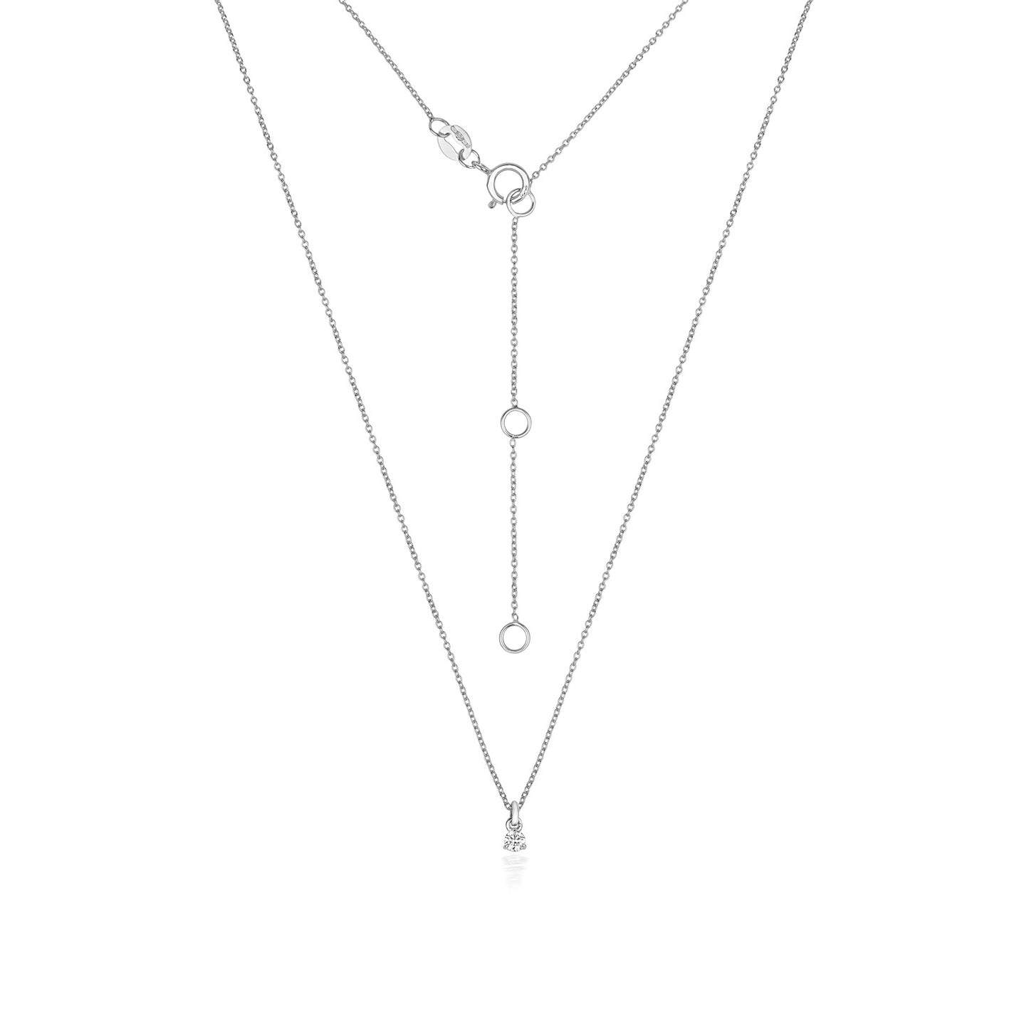 Natural Diamond 3-Claw Necklace