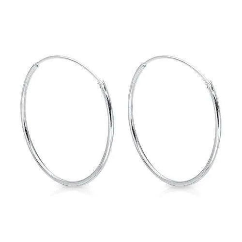 Charming Silver Hoop Earrings