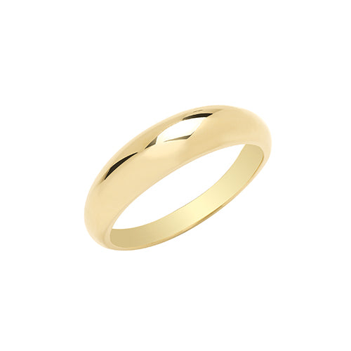 9ct Yellow Gold Plain Dome Ring