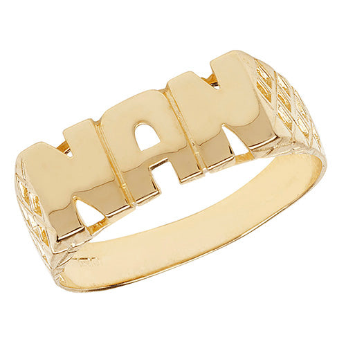 9ct Yellow Gold Ladies’ Basket Sides ‘Nan’ Ring